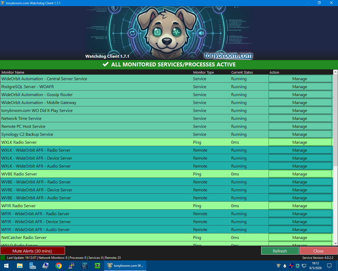 Watchdog Status View